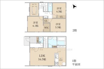 3LDK※図面と現況に相違ある場合には現況優先とします。