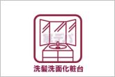 洗面台の三面鏡の裏には収納があるので、見られたくないものの収納に便利