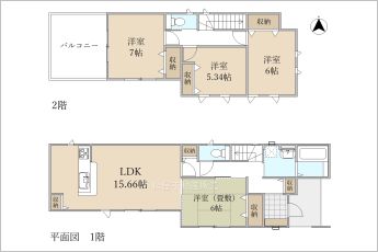 4LDK※図面と現況に相違ある場合には現況優先とします。