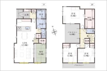 4LDK※図面と現況に相違ある場合には現況優先とします。