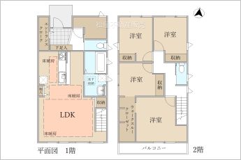 4LDK※図面と現況に相違がある場合は現況優先とします