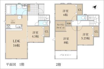 4LDK※図面と現況に相違ある場合には現況優先とします。