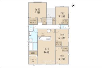 4LDK※図面と現況に相違ある場合には現況優先とします。