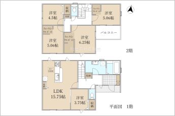 5LDK※図面と現況に相違ある場合には現況優先とします。