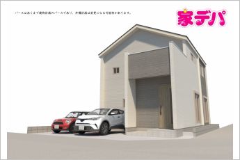 【1号棟】完成予想図です！・長期優良住宅・オール電化・3LDK・LDK22.1帖・全居室WIC・パントリー・リビング階段・ランドリールーム・シューズインクローゼット