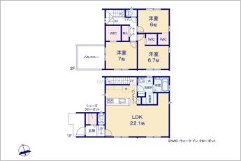 「3LDK」※図面と現況に相違ある場合には現況優先とします。