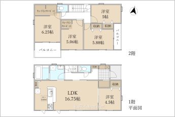 5LDK※図面と現況に相違ある場合には現況優先とします。