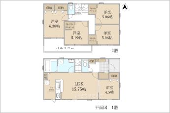 5LDK※図面と現況に相違ある場合には現況優先とします。