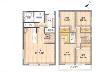 4LDK+WIC+土間収納