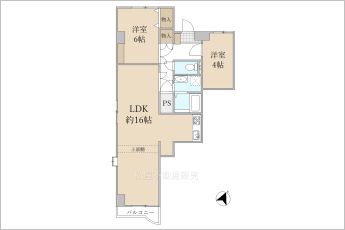 2LDK※図面と現況に相違ある場合には現況優先とします。