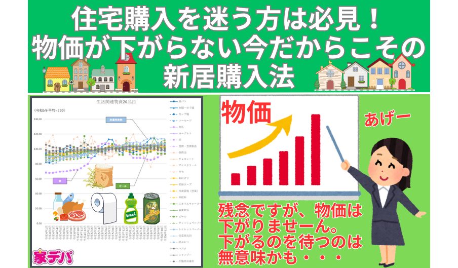 住宅購入を迷う方は必見！物価が下がらない今だからこその新居購入法